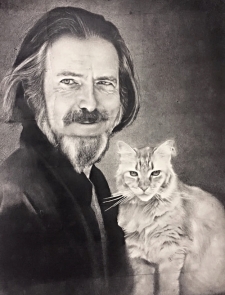 Alan Watts with Alan the Cat / Main Image